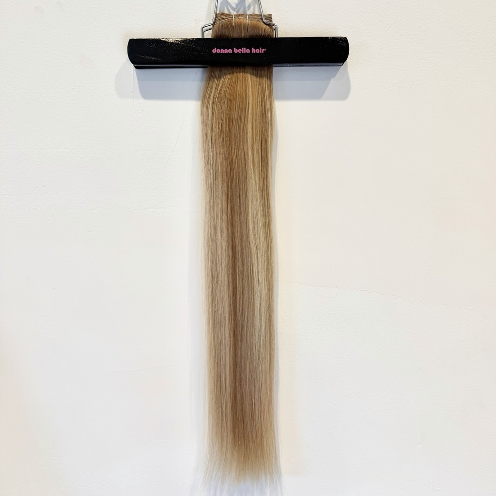 Donna Bella Hybrid Weft Extension Full Pack 22" 120g #B12/80 R Blonde Balayage